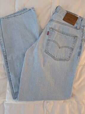 Levi's Baggy Dad Wide Leg Jeans Light Wash Denim Size 25